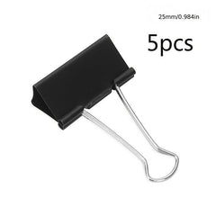 12pcs Metal Paper Clips 15-51mm Binder Clips Grip Clamps Office Stationery