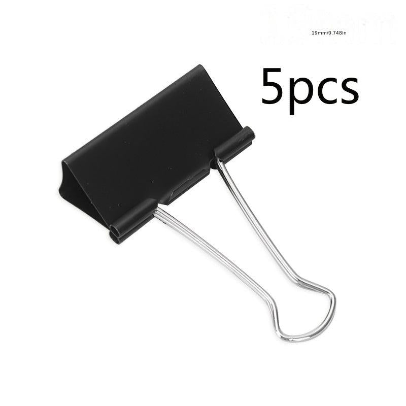 12pcs Metal Paper Clips 15-51mm Binder Clips Grip Clamps Office Stationery