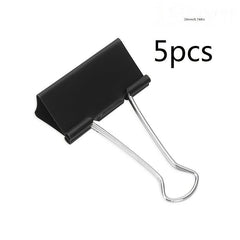 12pcs Metal Paper Clips 15-51mm Binder Clips Grip Clamps Office Stationery
