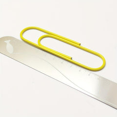10pcs 100m Paper Clips Mixed Color Plastic Metal Bookmark Holder