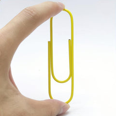 10pcs 100m Paper Clips Mixed Color Plastic Metal Bookmark Holder