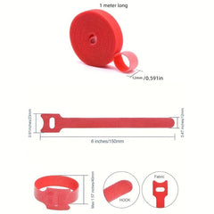 30pcs Reusable 6in & 3pcs 0.59in Double-sided Hooks And Loops Set