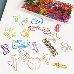 30pcs Colorful Paper Clips for Home School Office Use