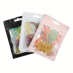 30pcs Colorful Paper Clips for Home School Office Use