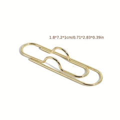 Golden Metal Pen Holder Portable Multifunctional Paper Clip