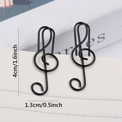 20pcs Music Note Shaped Paper Clips for Office School Home