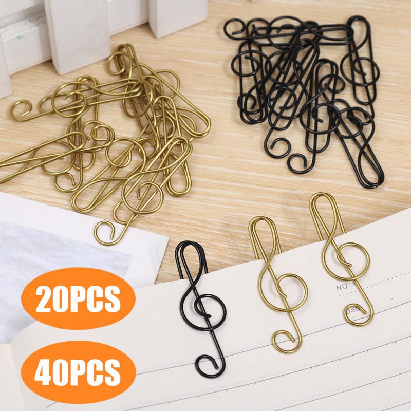 20pcs Music Note Shaped Paper Clips for Office School Home