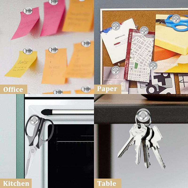 5pcs Strong Magnetic Pushpins Neodymium Magnet Push Pins Refrigerator Magnets