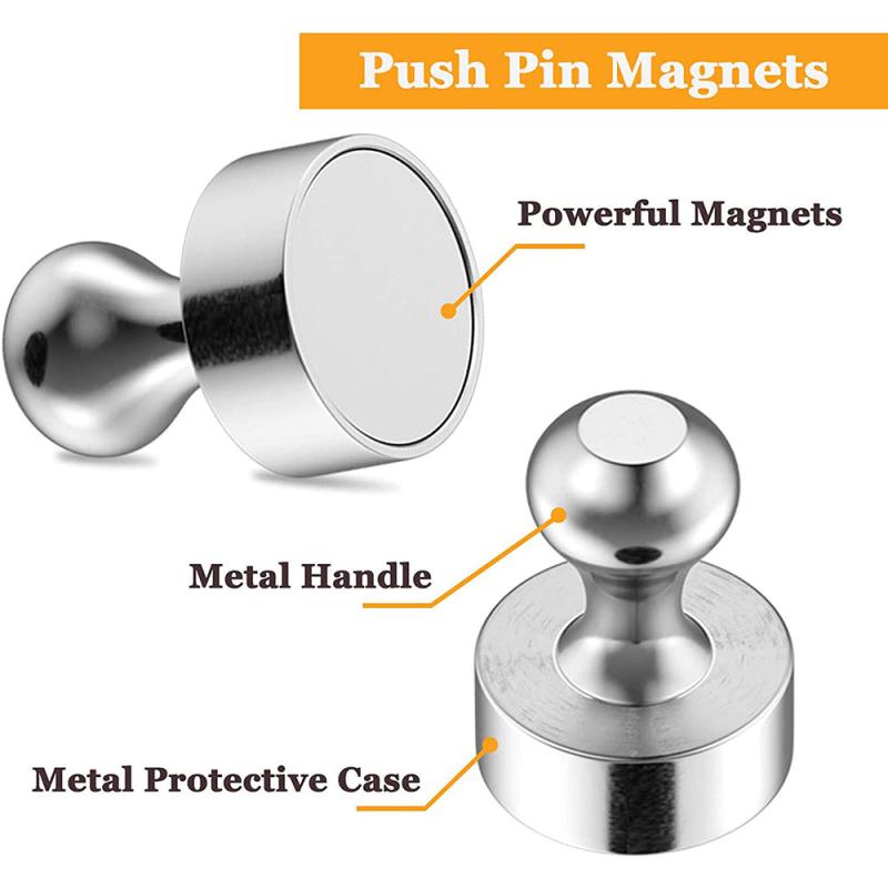5pcs Strong Magnetic Pushpins Neodymium Magnet Push Pins Refrigerator Magnets