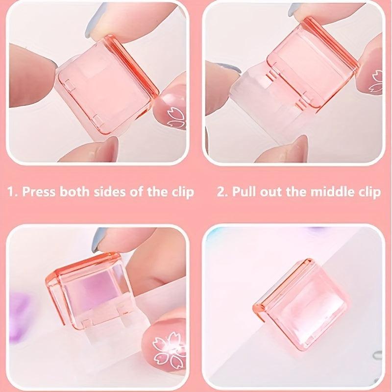 6Pcs Clam Clip Small Binder Clips Transparent Office Home School