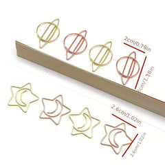 8 Mixed Cartoon Paper Clips - Creative Metal Paper Clips