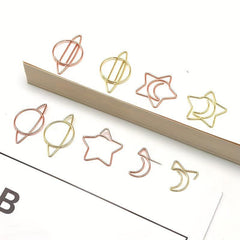 8 Mixed Cartoon Paper Clips - Creative Metal Paper Clips