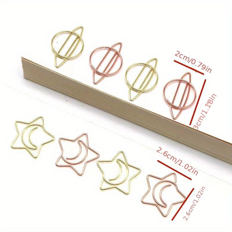 8 Mixed Cartoon Paper Clips - Creative Metal Paper Clips