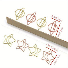 8 Mixed Cartoon Paper Clips - Creative Metal Paper Clips