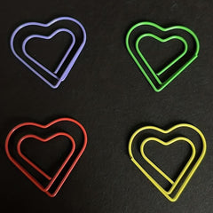 50 Pcs Mixed Heart Paper Clips Smooth Finish Wedding Decoration