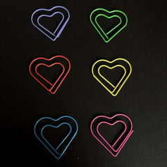 50 Pcs Mixed Heart Paper Clips Smooth Finish Wedding Decoration
