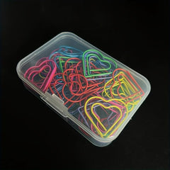 50 Pcs Mixed Heart Paper Clips Smooth Finish Wedding Decoration