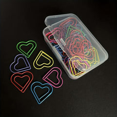 50 Pcs Mixed Heart Paper Clips Smooth Finish Wedding Decoration