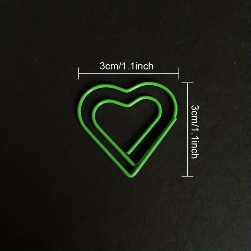 50 Pcs Mixed Heart Paper Clips Smooth Finish Wedding Decoration