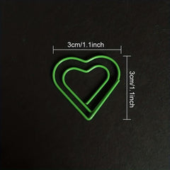50 Pcs Mixed Heart Paper Clips Smooth Finish Wedding Decoration