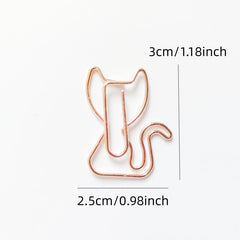8pcs Small Animal Shape Metal Paper Clip