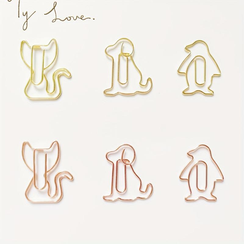 8pcs Small Animal Shape Metal Paper Clip