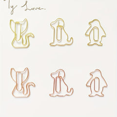8pcs Small Animal Shape Metal Paper Clip