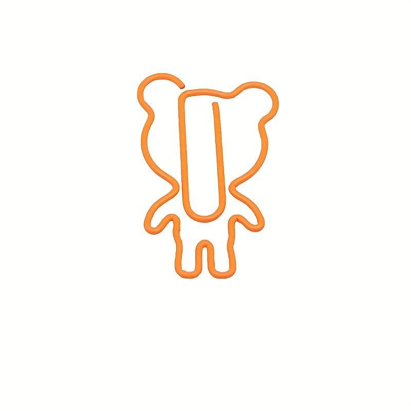 20pcs Bear Paper Clips Creative Model for School Office Supplies