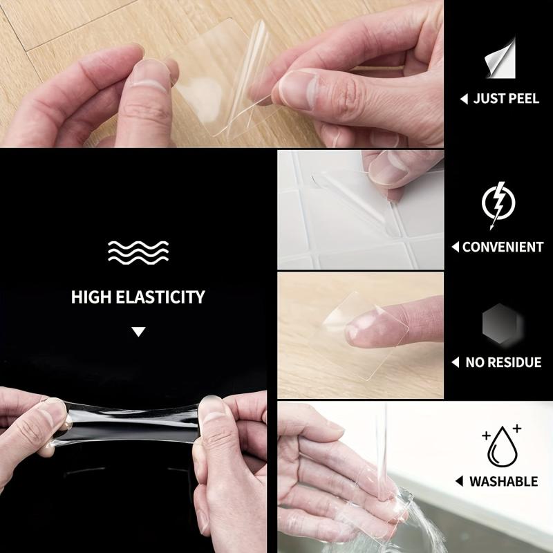 Double Sided Tape Detachable Reusable Adhesive Grip 10 20 30pcs