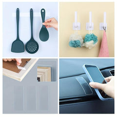Double Sided Tape Detachable Reusable Adhesive Grip 10 20 30pcs