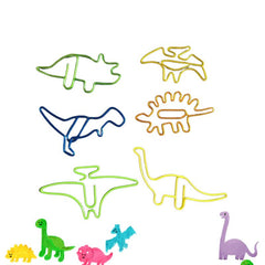 6pcs Mini Dinosaur Paper Clips Fun Bookmark Office Supplies
