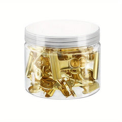 30pcs Golden Bulldog Clip with Pins for Bulletin Boards and Walls