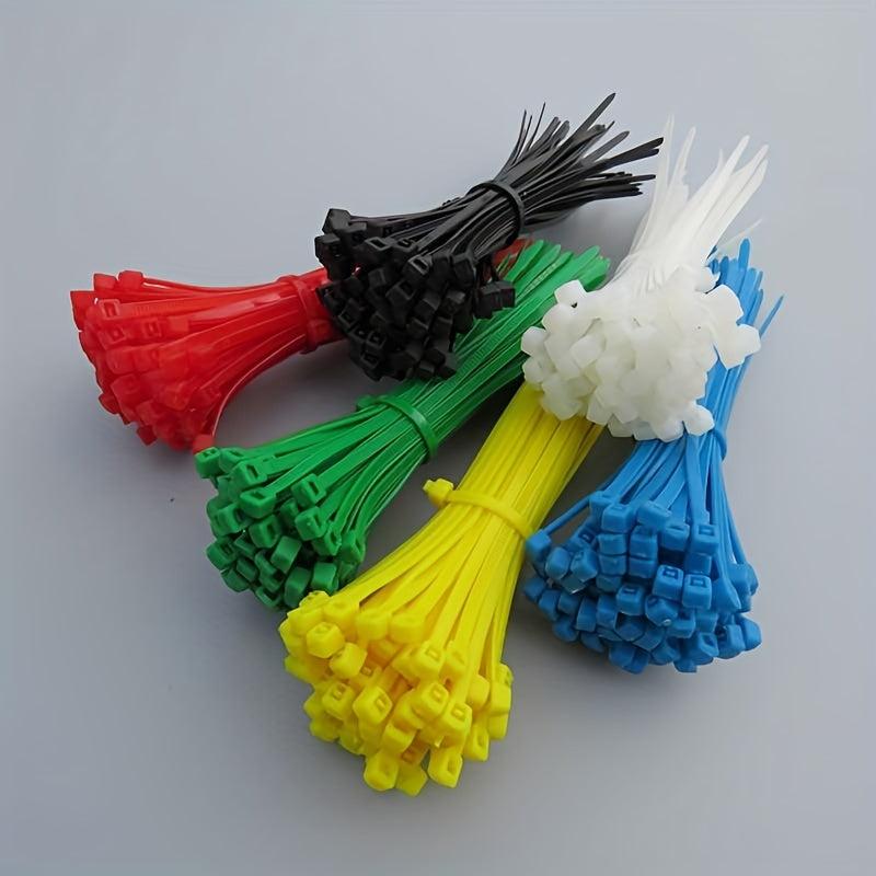 200pcs Plastic Self-locking Packaging Strap 5.91in, 0.11in