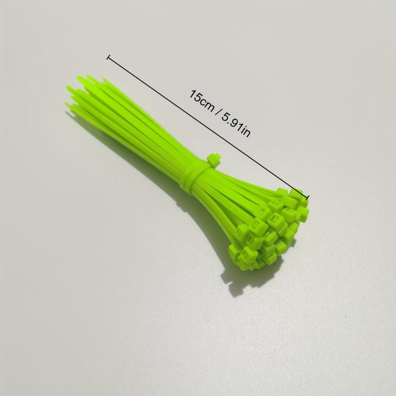 200pcs Plastic Self-locking Packaging Strap 5.91in, 0.11in