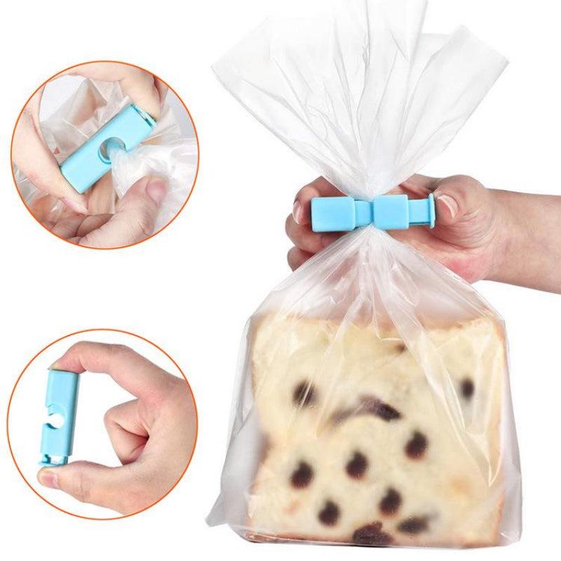 4pcs Elastic Snack Food Sealing Clip Fresh keeping Plastic Bag