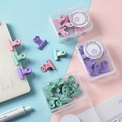 Beauty Macaron Round Head Clip Metal Binding Clip Dovetail Clip