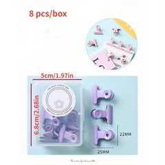Beauty Macaron Round Head Clip Metal Binding Clip Dovetail Clip