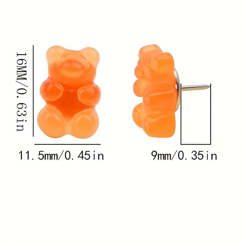 36pcs Colorful Bears Push Pins for Bulletin Board Photos Wall Maps Offices