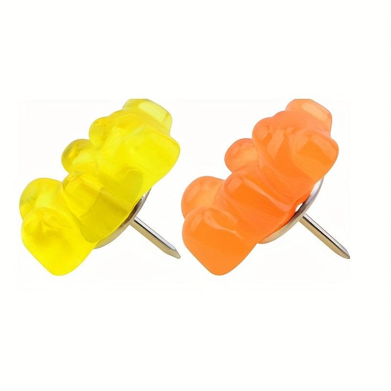 36pcs Colorful Bears Push Pins for Bulletin Board Photos Wall Maps Offices