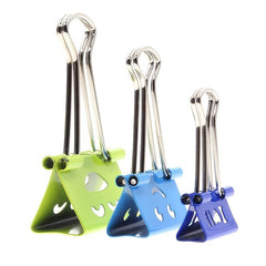 Colorful Binder Clips 12pcs Metal Fun Clamps w/ Smile Face Assorted