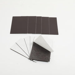 10pcs Square Rubber Soft Magnet Sheets with Adhesive Back - Magnetic Patch Strip