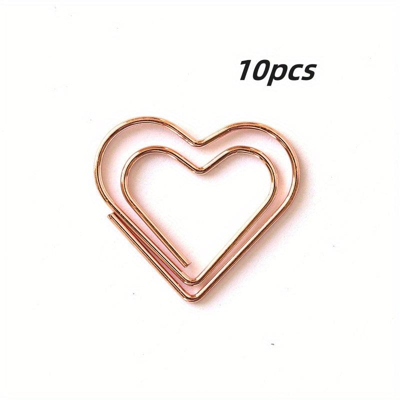 10 20pcs Love Paper Clip Creative Metal Pin