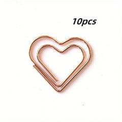 10 20pcs Love Paper Clip Creative Metal Pin
