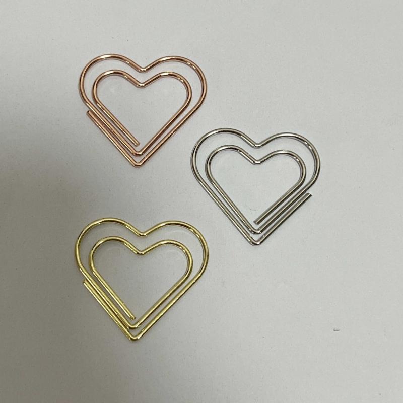 10 20pcs Love Paper Clip Creative Metal Pin