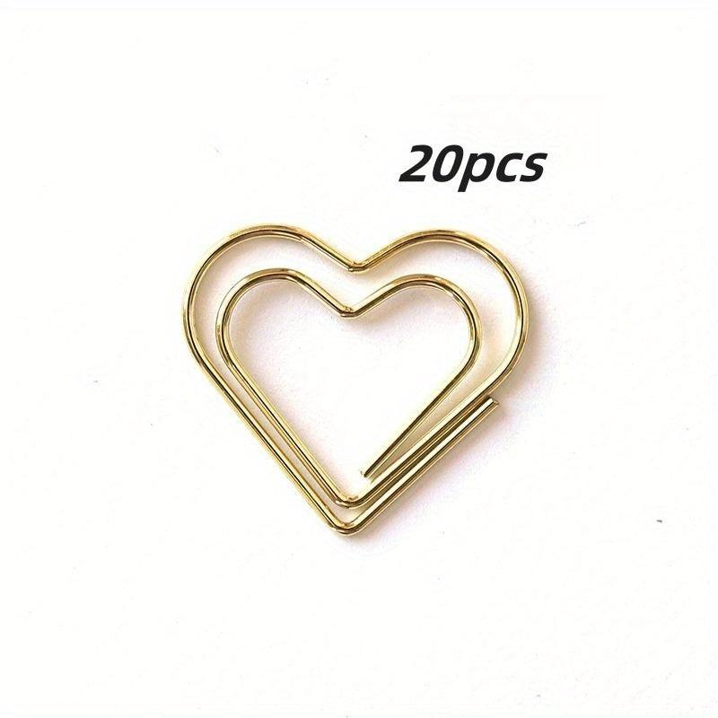 10 20pcs Love Paper Clip Creative Metal Pin