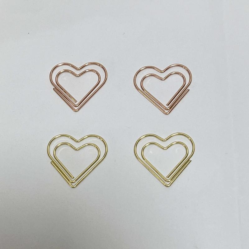 10 20pcs Love Paper Clip Creative Metal Pin