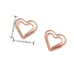 10 20pcs Love Paper Clip Creative Metal Pin