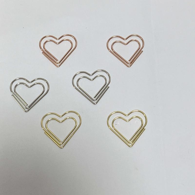 10 20pcs Love Paper Clip Creative Metal Pin