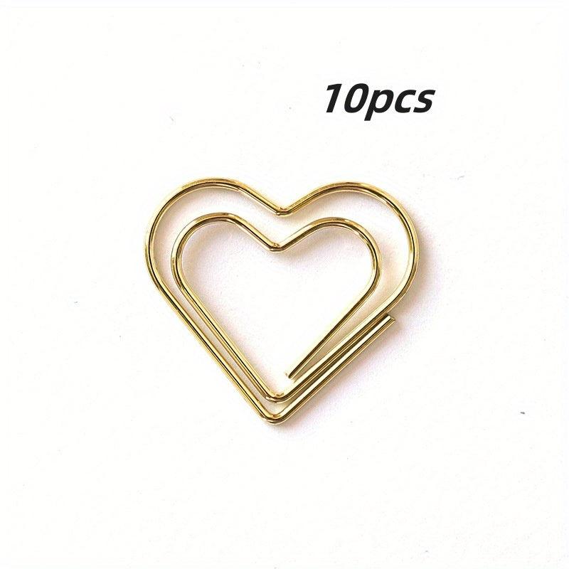 10 20pcs Love Paper Clip Creative Metal Pin