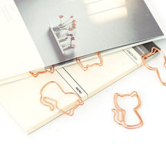 10pcs Cartoon Cat Paper Clips Kitten Shapes Alien Paper Clips